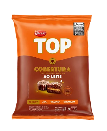 Cobertura de Chocolate Ao Leite Top Harald 1,01kg Gotas