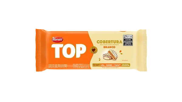 Cobertura de Chocolate Branco Top Harald 1,01kg Barra