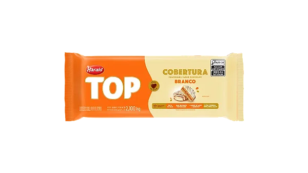 Cobertura de Chocolate Branco Top Harald 2,1kg Barra
