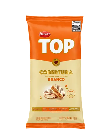 Cobertura de Chocolate Branco Top Harald 2,05kg Gotas