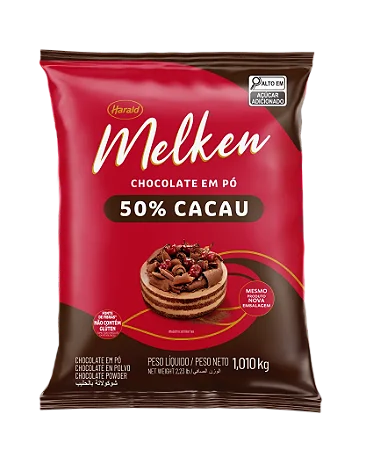 Chocolate em Pó Melken 50% Cacau 1,010kg