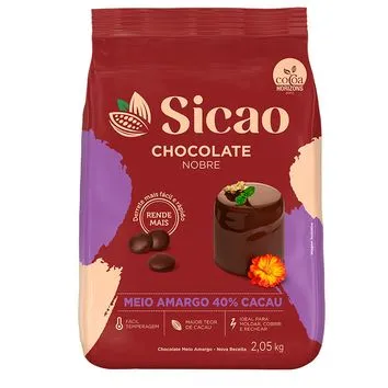 Chocolate Meio Amargo Nobre Sicao Gotas 2,05kg