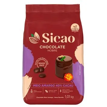 Chocolate Sicao Meio Amargo Gotas 1,01kg