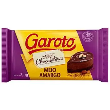 Chocolate Meio Amargo 2,1kg Garoto