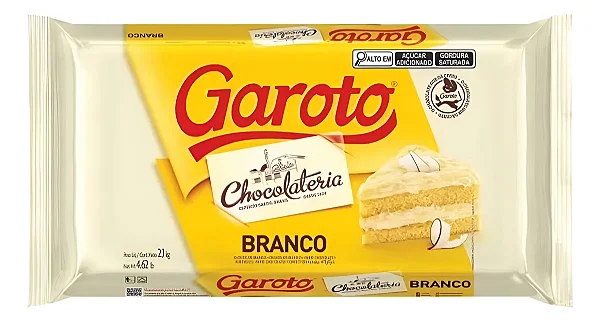 Chocolate Branco Barra 2,1kg Garoto