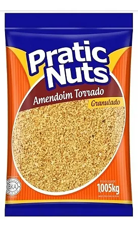 Amendoim Torrado Granulado Sem Sal 1kg Pratic Nuts
