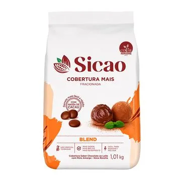 Cobertura Fracionada Chocolate Blend Gotas 1,01kg Sicao