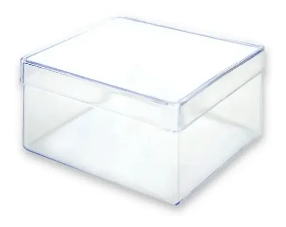 Caixa Acrílica Cristal 7x7x3cm 10 Unidades