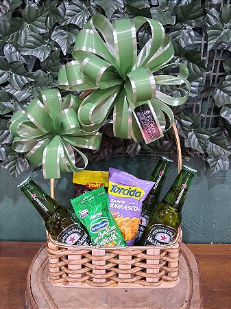 Cesta com cerveja