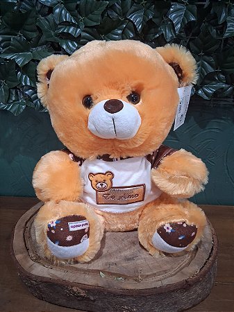Urso Romântico com frase "Te Amo" 30 cm