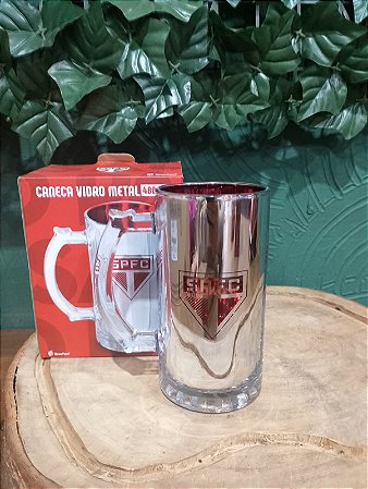 Caneca São Paulo FC em Vidro Metalizado – 480ml