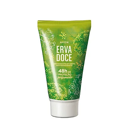 Desodorante em Creme Antitranspirante 48h de Proteção Erva-Doce 50g