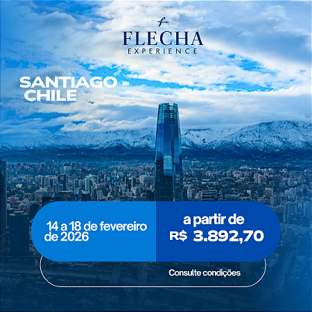 Pacote Santiago do Chile – Carnaval 2026 (Saída Florianópolis)