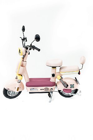 Scooter Elétrica PACIFIC MAUI Vintage 350W 48V Rosa/Amarelo