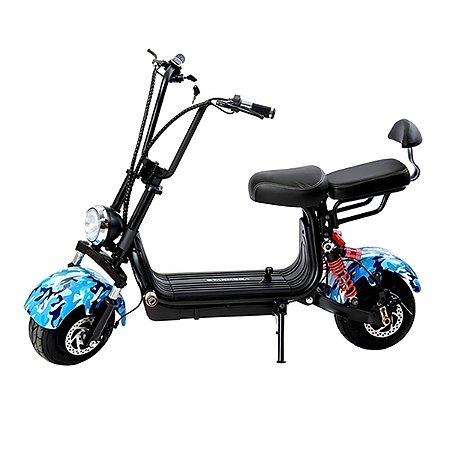 Scooter Elétrica STARMEGA ST-373 1000W 60V Camuflado Azul