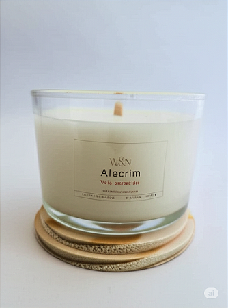 Vela Aromática Alecrim – Frescor e Bem-Estar