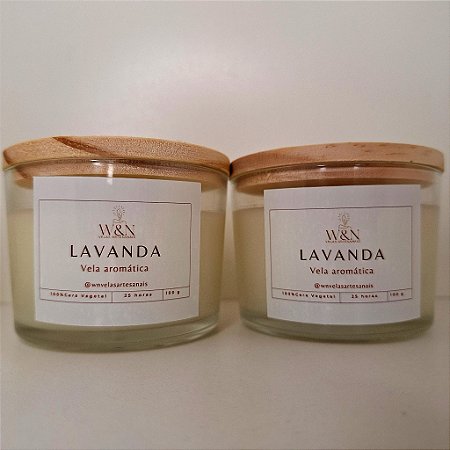 Kit 2 Velas Aromática Artesanal - Lavanda