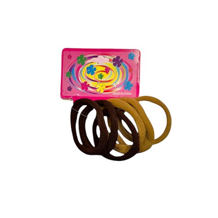 Elástico de Cabelo Tons de Marrom — Neutro, Elegante e Super Resistente