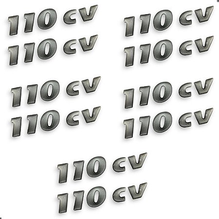 10 Emblema Logo 110 Cv Peugeot Peça Nova Medida 9x2 Original