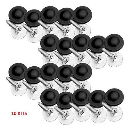 10 Kits Forro Porta Universal Cor Preta