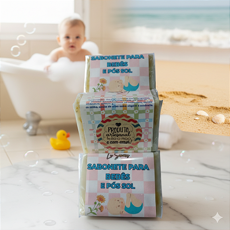 BEBÊS E PÓS SOL - SABONETE HIDRATAÇÃO, AÇÃO CALMANTE E CICATRIZANTE