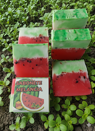 MELANCIA - SABONETE REVITALIZANTE, NUTRIÇÃO, AÇÃO CALMANTE E HIDRATANTE