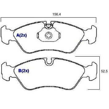 PASTILHA FREIO OMEGA / SUPREMA / VECTRA 2.0 / 2.2 APÓS 1996