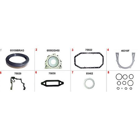 JUNTA MOTOR GOL / PARATI 1.0 8 / 16V FOX INFERIOR COM RETENTOR