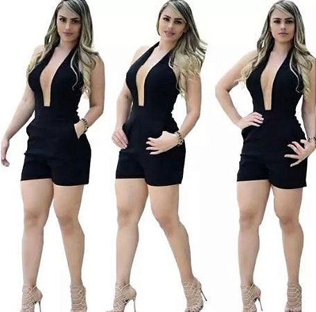 Macaquinho Curto Feminino Tule Instagram Com Bolso