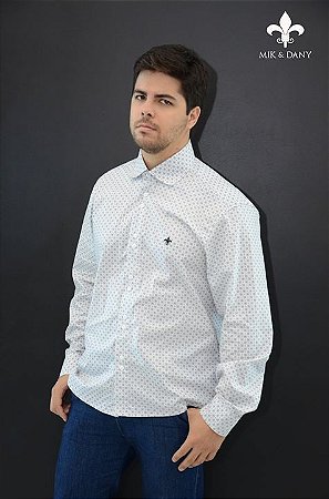 Camisa social masculina manga longo Branca original - Bella Donna