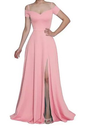 vestido madrinha rose longo