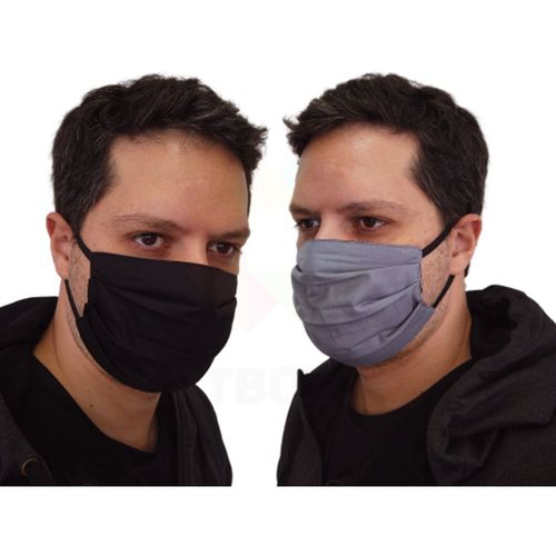 Mascara De Proteção Corona Vírus Respiratória Lavável Dupla Face  Kit 5 Unidades