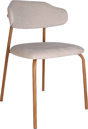 Kit 2 Cadeiras Milano com Assento em Tecido e Espuma e Pés de Metal