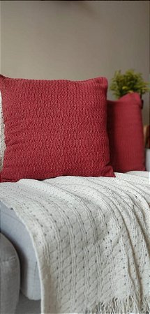 Kit Capa de Almofada Liz Bordô 45x45 -2 Pcs