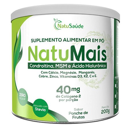 Natumais Colágeno Tipo 2, Condroitina + Ac. Hialurônico 200g Natusaude