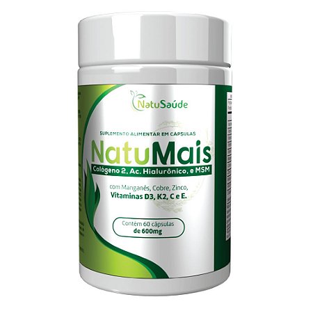 Colágeno Tipo 2 Ác. Hilariónico + Msn 60caps 600mg Natumais