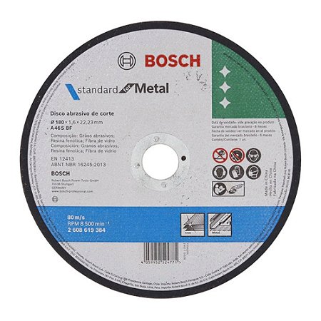 Disco Corte Bosch Standard Metal 7P 180x1,6x22,23