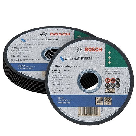 Discos Corte Bosch Standard Metal 4.1/2 115