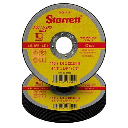 Discos de Corte Starrett 4.1/2 115x1mm