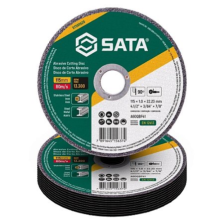 Disco de Corte Sata Metal/Inox 115x1,0mm 4.1/2P