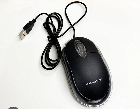 mouse óptico com fio