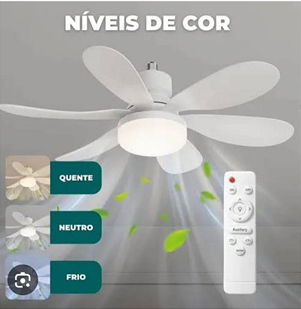 ventilador de teto com luz de led integrada