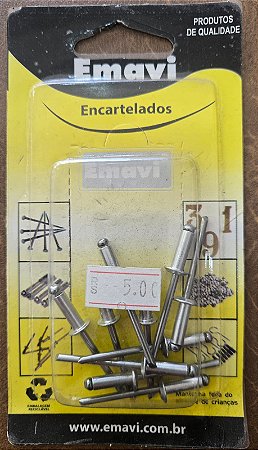 rebite alumínio polido brilhante