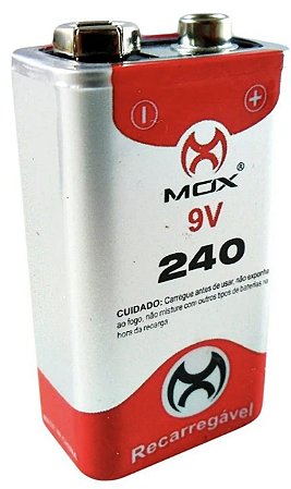 bateria recarregável 9v