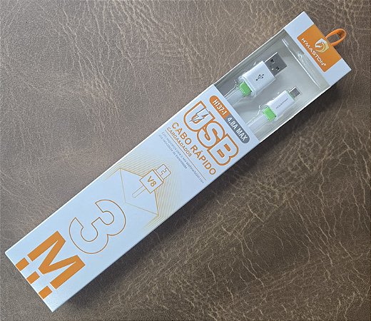 cabo v8 x usb 3 metros