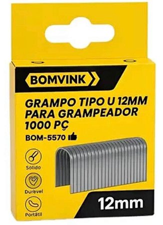 grampo tipo U 12mm para grampeador