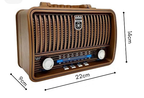 Rádio portátil retrô