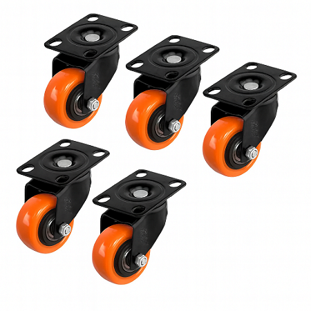 Kit 5 Rodízios De 2 polegadas Para Carrinho De Tambor