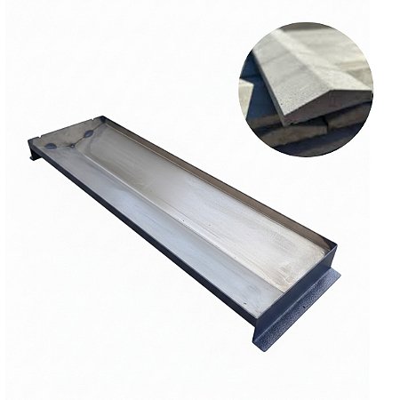 Forma Aço Pingadeira Chapéu Capa Muro 65x20 Cm Reforçada
