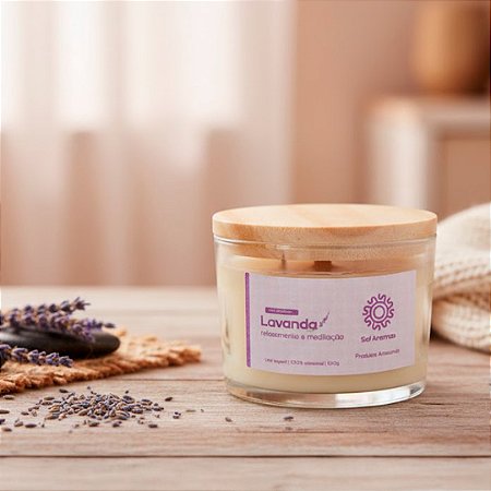 Vela Aromática de Lavanda – 100g | Sol Aromas